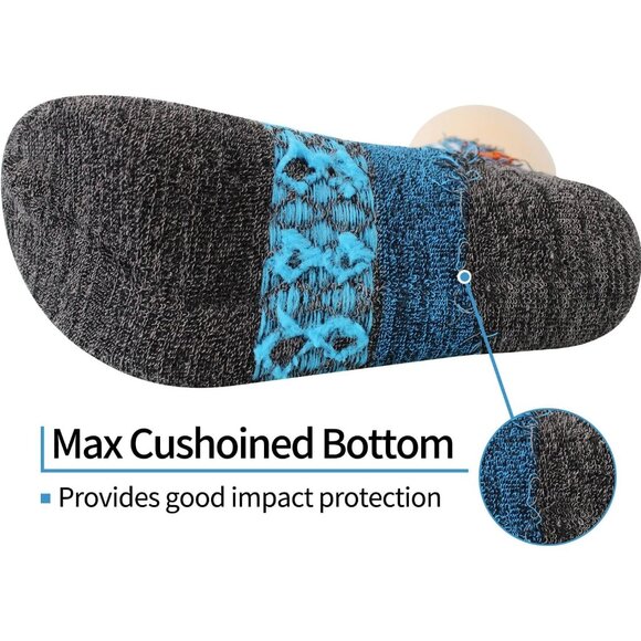 Men's Athletic Cotton Quarter Socks Size 10-13 6 Pairs Colors Running Work - Picture 4 of 6